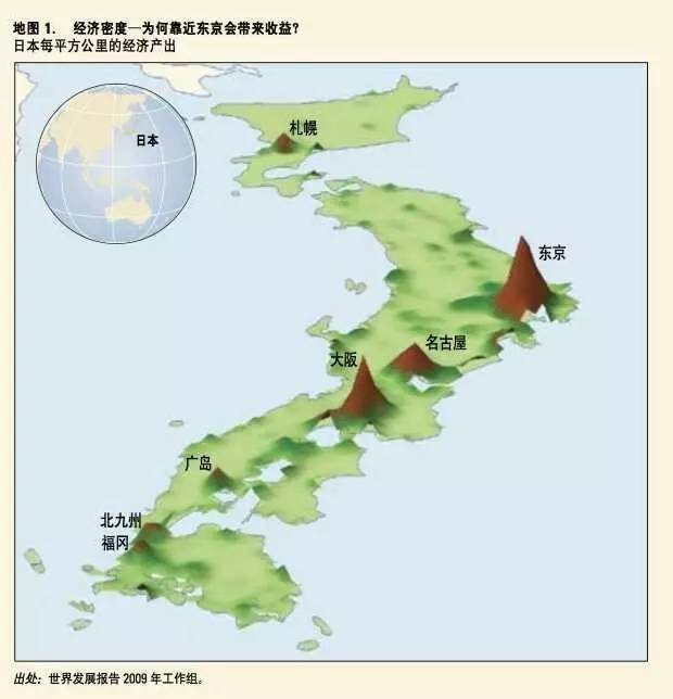 日本房地产人口密度，每平方公里产出